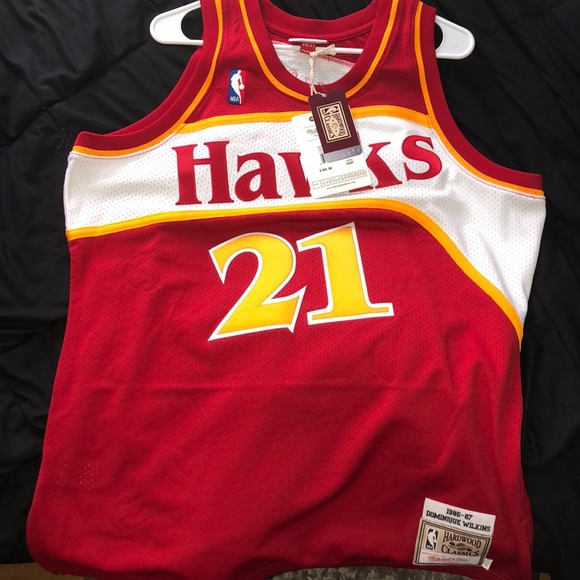mitchell and ness dominique wilkins jersey
